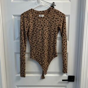 Abercrombie & Fitch Leopard Print Bodysuit - Brown